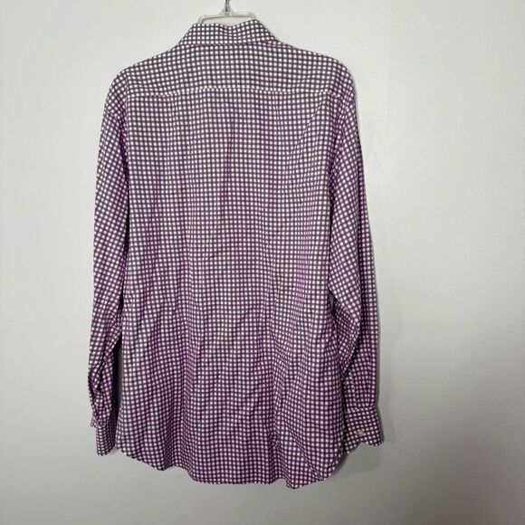 Thomas Dean gingham button down shirt size large - Picture 4 of 4